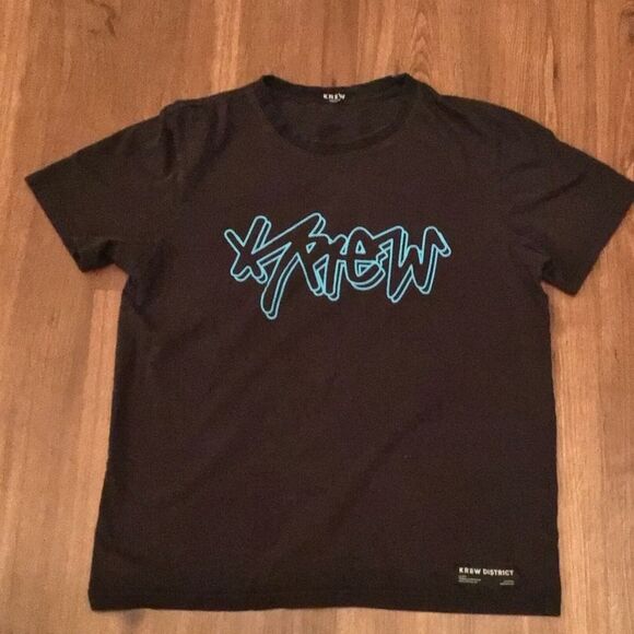 KR3W Other - KR3W The District Skateboard Black T-Shirt with Blue Logo